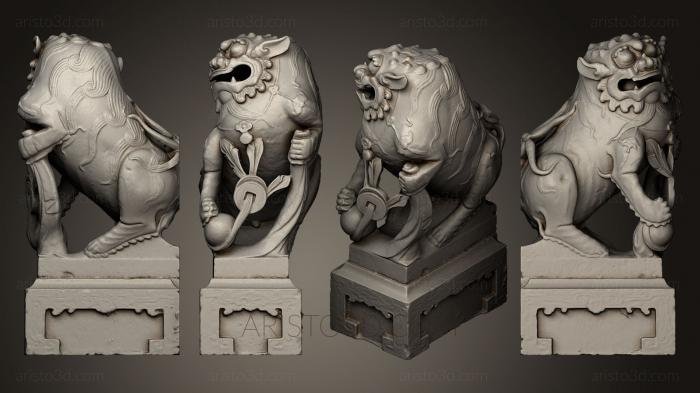 Figurines lions tigers sphinxes (STKL_0210) 3D model for CNC machine